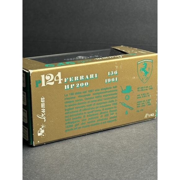 1:43 Brumm R124 Phill Hill Ferrari Tipo 156 'Sharknose' 3rd Place Monaco GP 1961 - Picture 8 of 8